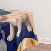 Nappe Chien Chien Chien bleu de la marine Design Motif (In Situ)