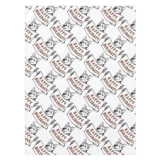 Nappe Chien de Noël : Joyeuses fêtes (Devant)