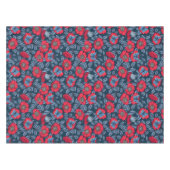 Nappe Chien rose et papillons en bleu et rouge (Devant (Horizontal))