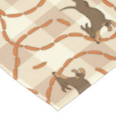 Nappe chiens chanceux avec l'arrière - plan de saucisses (Angle)