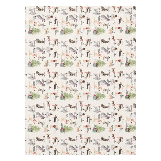 Nappe Chiens de la célébration 12 de Noël de dîner de (Devant)