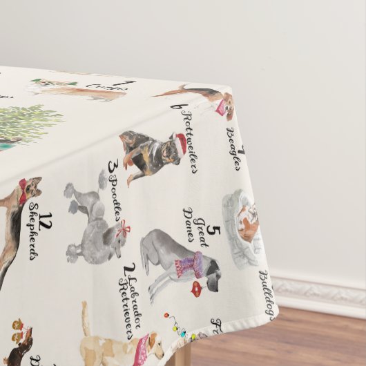 Nappe Chiens de la célébration 12 de Noël de dîner de (In Situ)