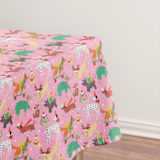 Nappe Chiens de Noël en Motif de vêtements de vacances (In Situ)
