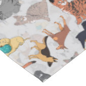 Nappe Chiens Et Chats Cutes Design Motif (Angle)