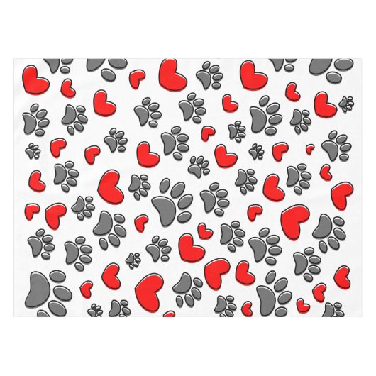 Nappe Chiens Et Dessins Cardiaques (Devant (Horizontal))