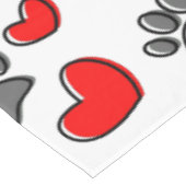 Nappe Chiens Et Dessins Cardiaques (Angle)