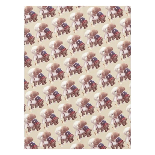 Nappe Chiens mignons Accrochage (Devant)