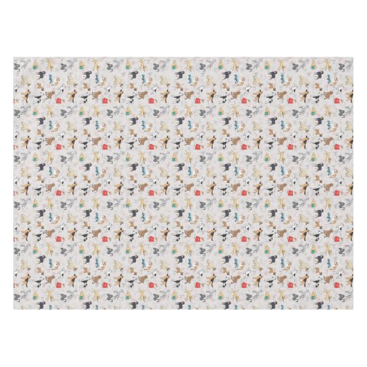 Nappe Chiens mignons Design Motif Blanc (Devant (Horizontal))