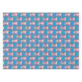 Nappe Chiens roses mignons - Bleu (Devant (Horizontal))