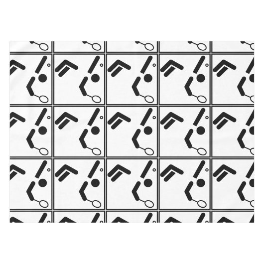 Nappe Chiffre de silhouette de tennis (Devant (Horizontal))