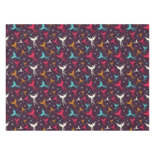 Nappe Chiffre motif d'oiseaux de Phoenix (Devant (Horizontal))