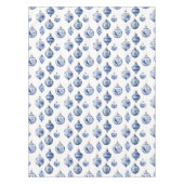 Nappe Chinoiserie Bleu Ornements Noël (Devant)