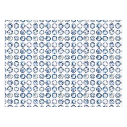 Nappe Chinoiserie Blue and White Plates (Devant (Horizontal))