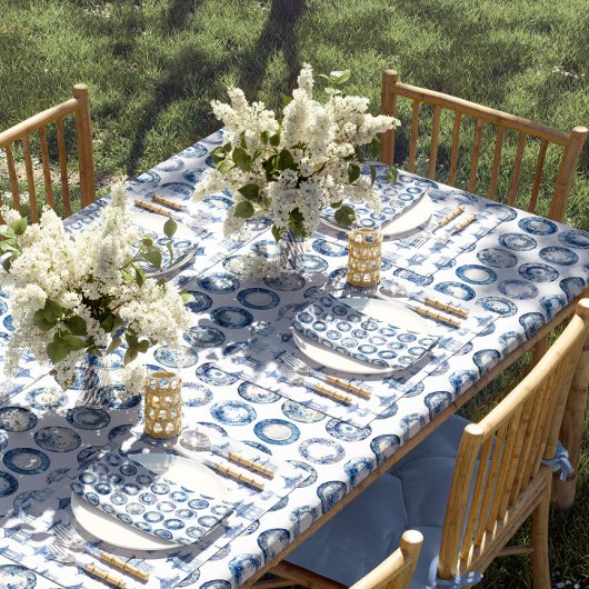 Nappe Chinoiserie Blue and White Plates