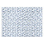 Nappe Chinoiserie Pagoda Grue Bleu Floral (Devant (Horizontal))