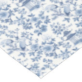 Nappe Chinoiserie Pagoda Grue Bleu Floral (Angle)