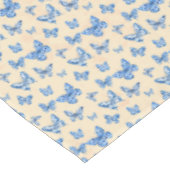 Nappe Chinoiserie Rétro Papillons bleus Blush Ivor (Angle)