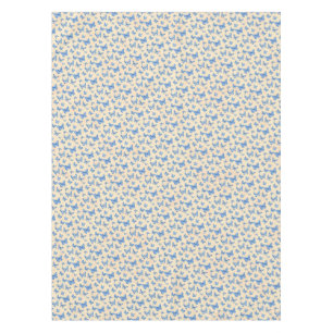 Nappe Chinoiserie Rétro Papillons bleus Blush Ivor
