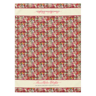 Nappe Chintzy Cherubs victorien et style Vintage Rose