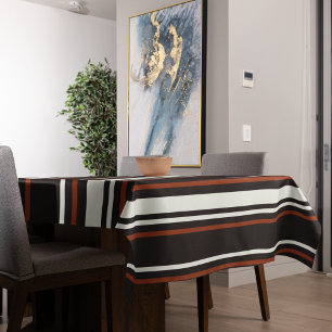 Nappe Chocolat foncé rayures Brown