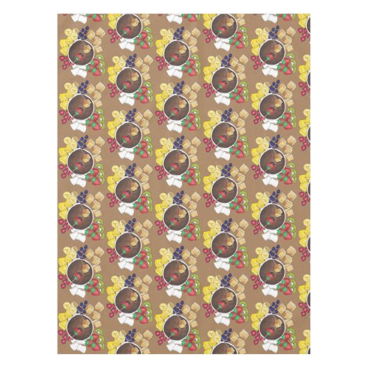 Nappe Chocolat Fondue Pot Retro Dessert Fruit de fête (Devant)