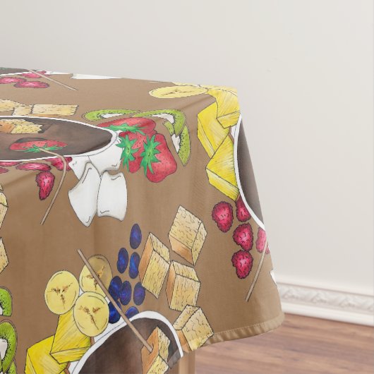 Nappe Chocolat Fondue Pot Retro Dessert Fruit de fête (In Situ)