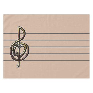 Nappe Choisir une couleur Embossée Look Treble Clef et H