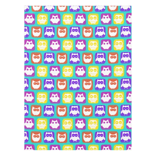 Nappe Chouette colorée Motif (Devant)