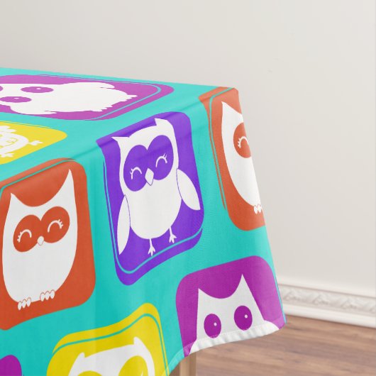 Nappe Chouette colorée Motif (In Situ)