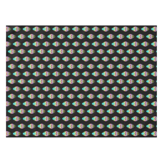 Nappe Chouette Oracle noire et multicouleur (Devant (Horizontal))