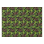 Nappe Chouettes dans le chêne, vert et marron (Devant (Horizontal))