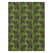 Nappe Chouettes dans le chêne, vert et marron (Devant)