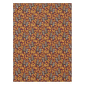 Nappe Chouettes d'automne sur rouge foncé (Devant)