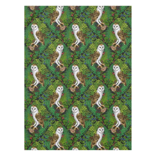 Nappe Chouettes, fougères, chênes et baies (Devant)