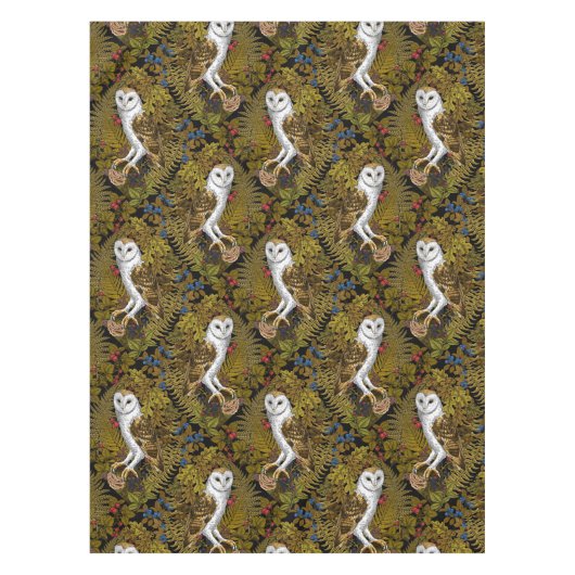 Nappe Chouettes, fougères, chênes et baies 2 (Devant)