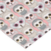 Nappe Chouettes pour bébés sur Motif Arrière - plan rose (Angle)