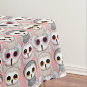 Nappe Chouettes pour bébés sur Motif Arrière - plan rose (In Situ)