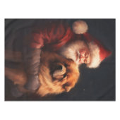 Nappe Chow Chow avec Noël Festif du Père Noël (Devant (Horizontal))