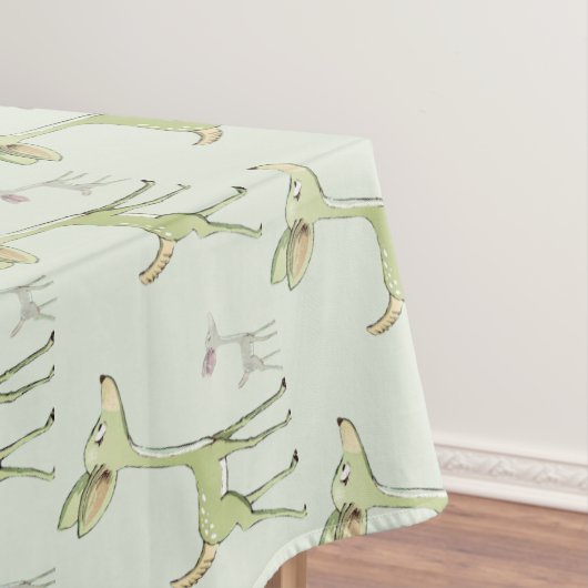 Nappe Christmas Celebration Green Deers Holidays Cute (In Situ)