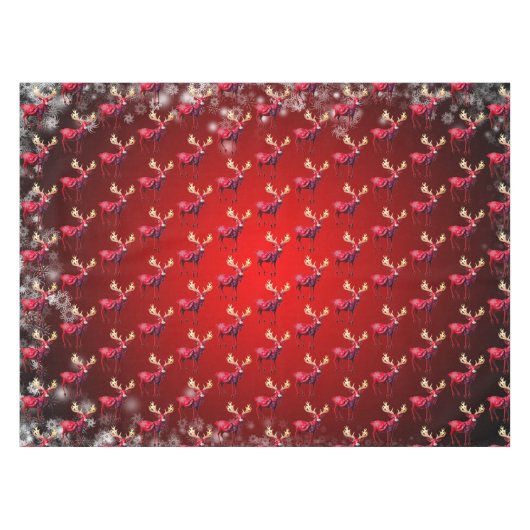 Nappe Christmas Celebration Red Reindeer Elegant (Devant (Horizontal))