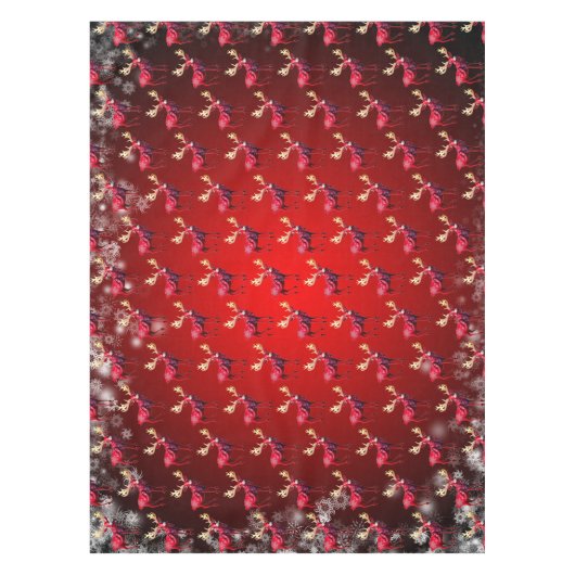 Nappe Christmas Celebration Red Reindeer Elegant (Devant)