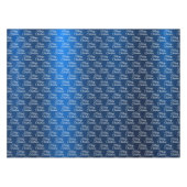 Nappe Christmas Celebration White Snowflakes Navy Blue (Devant (Horizontal))