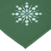 Nappe Christmas Green Tablecloth with Snowflake Pattern (Angle)