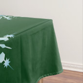 Nappe Christmas Green Tablecloth with Snowflake Pattern (In Situ)