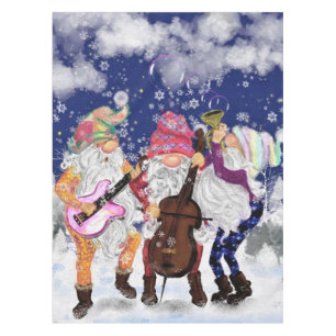 Nappe Christmas Music Band Gnome Tablecloth