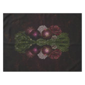 Nappe Christmas Party Pink Ornament Green Leaves Black (Devant (Horizontal))