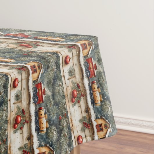 Nappe Christmas Watercolor Trains Railroad Station  (In Situ)