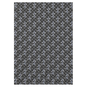 Nappe Chrome comme Capricorn Zodiac Sign on Carbon Fiber