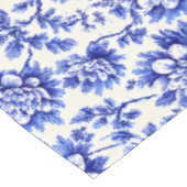 Nappe Chrysanthème bleu et blanc Décor champêtre françai (Angle)