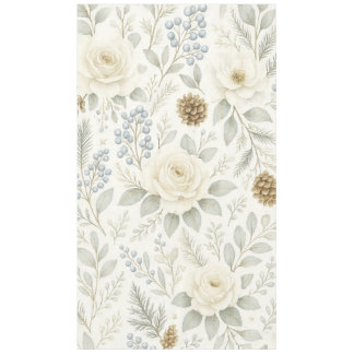Nappe Chuchotement d'hiver Fleurs & Cônes de pin